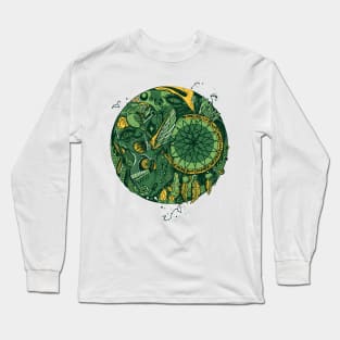 Forrest Green Skull and Dreamcatcher Circle Long Sleeve T-Shirt